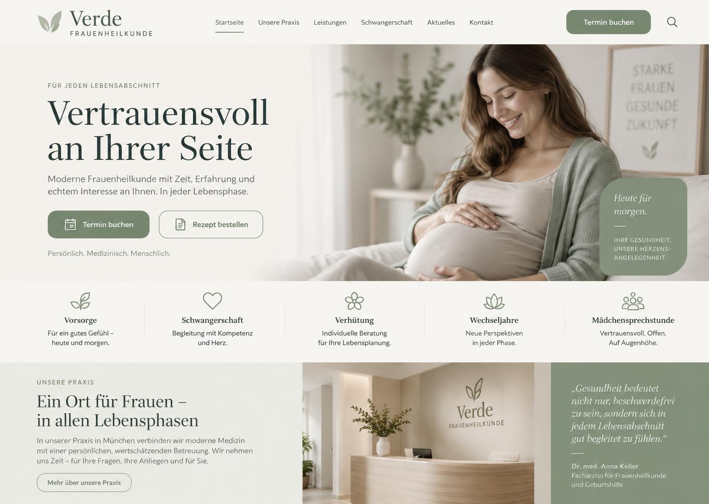 Desktop-Konzept Verde Women's Health